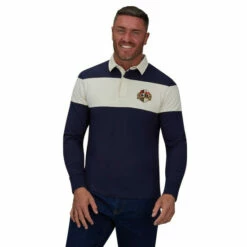 Raging Bull Long Sleeve Cut And Sew Rugby Shirt For Male