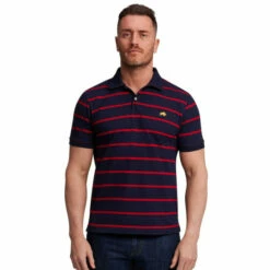 Raging Bull Yarn Dyed Stripe Polo For Male