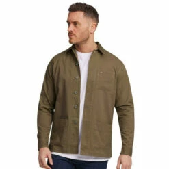 Raging Bull Long Sleeve Chore Shirt Jacket For Male