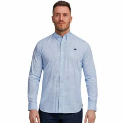 Raging Bull Long Sleeve Geo Print Shirt For Male