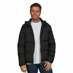 Raging Bull Hooded Puffer Jacket For Male