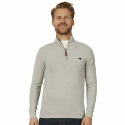 Raging Bull Rib Textured Quarter Zip For Male