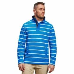 Raging Bull Stripe Pique Quarter Zip Sweat For Male -Miss KG Discount Store unnamed file 873