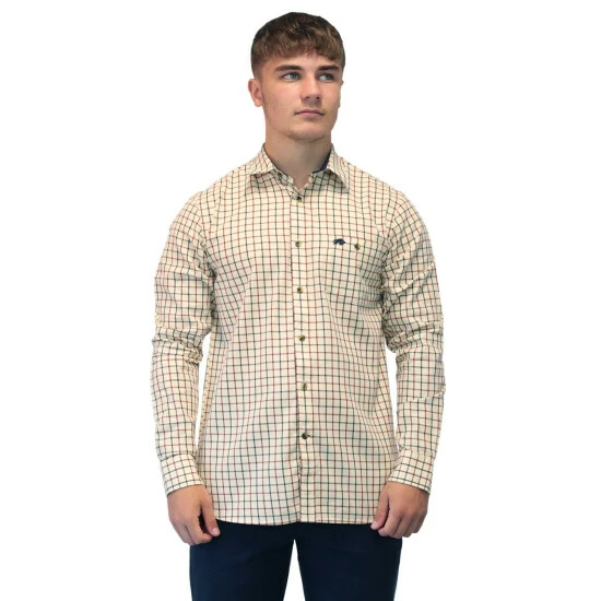 Raging Bull Long Sleeve Window Pane Check Shirt For Male 6 Raging Bull Long Sleeve Window Pane Check Shirt For Male - Image 6